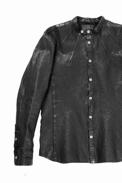 画像をギャラリービューアに読み込む, ISAMU KATAYAMA BACKLASH JAPAN CALF NATURAL DYED “GARMENT-WASH” SHIRT (BLACK)