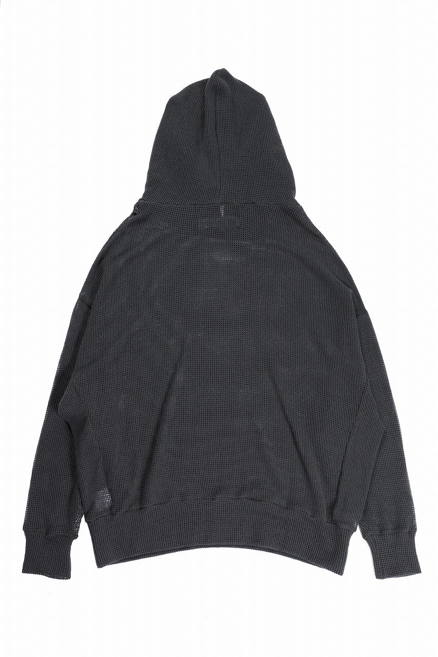 A.F ARTEFACT MESH KNIT HOODIE (CHARCOAL)