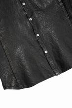 画像をギャラリービューアに読み込む, ISAMU KATAYAMA BACKLASH JAPAN CALF NATURAL DYED “GARMENT-WASH” SHIRT (BLACK)