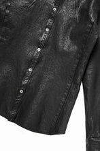 画像をギャラリービューアに読み込む, ISAMU KATAYAMA BACKLASH JAPAN CALF NATURAL DYED “GARMENT-WASH” SHIRT (BLACK)