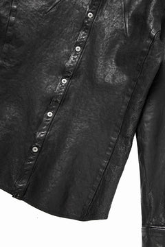 画像をギャラリービューアに読み込む, ISAMU KATAYAMA BACKLASH JAPAN CALF NATURAL DYED “GARMENT-WASH” SHIRT (BLACK)