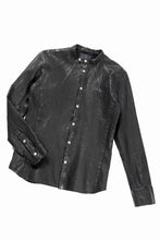 画像をギャラリービューアに読み込む, ISAMU KATAYAMA BACKLASH JAPAN CALF NATURAL DYED “GARMENT-WASH” SHIRT (BLACK)