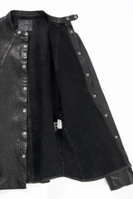 画像をギャラリービューアに読み込む, ISAMU KATAYAMA BACKLASH JAPAN CALF NATURAL DYED “GARMENT-WASH” SHIRT (BLACK)