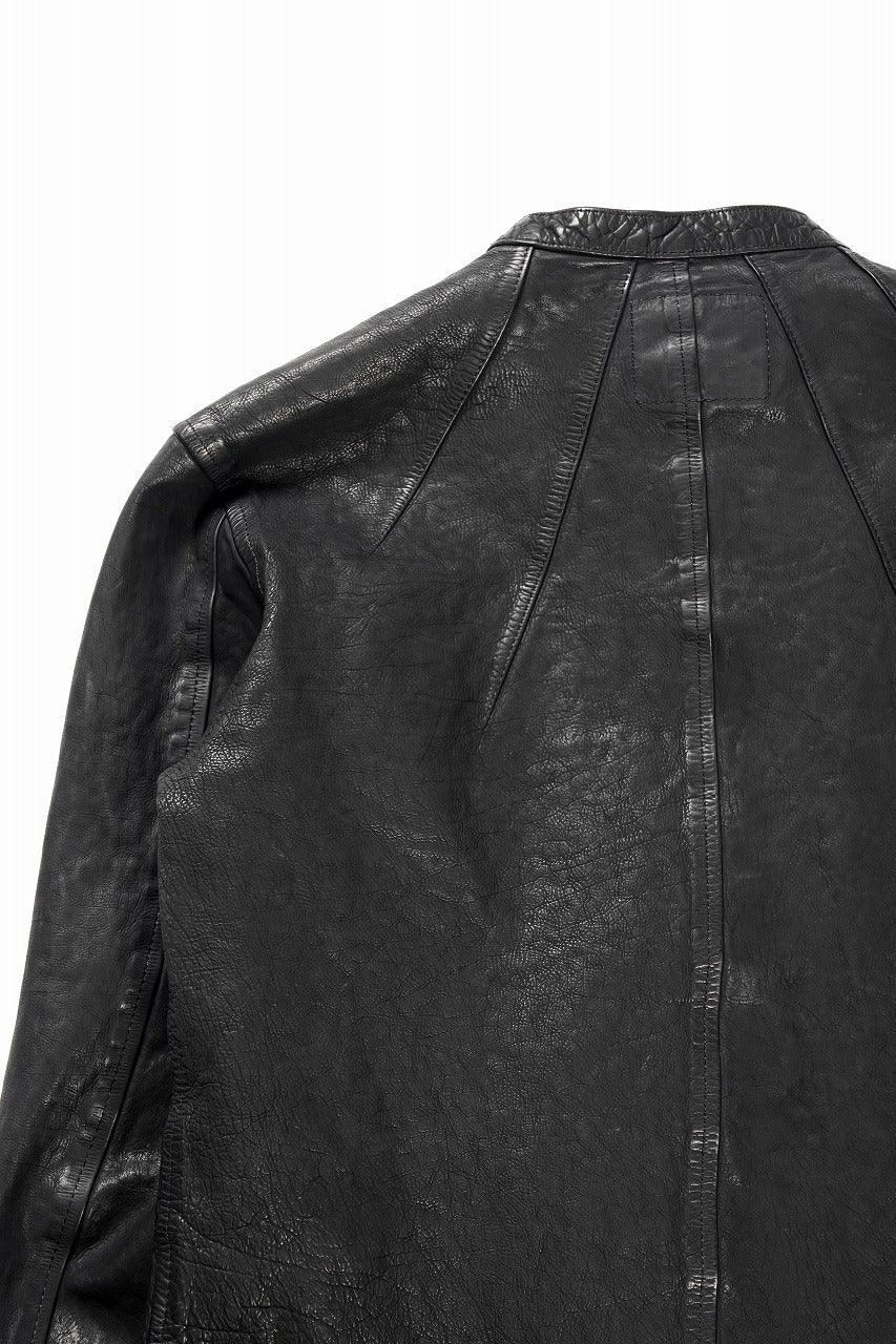 ISAMU KATAYAMA BACKLASH JAPAN CALF NATURAL DYED “GARMENT-WASH” SHIRT (BLACK)