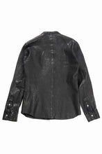 画像をギャラリービューアに読み込む, ISAMU KATAYAMA BACKLASH JAPAN CALF NATURAL DYED “GARMENT-WASH” SHIRT (BLACK)