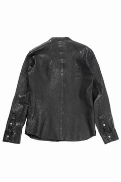 画像をギャラリービューアに読み込む, ISAMU KATAYAMA BACKLASH JAPAN CALF NATURAL DYED “GARMENT-WASH” SHIRT (BLACK)