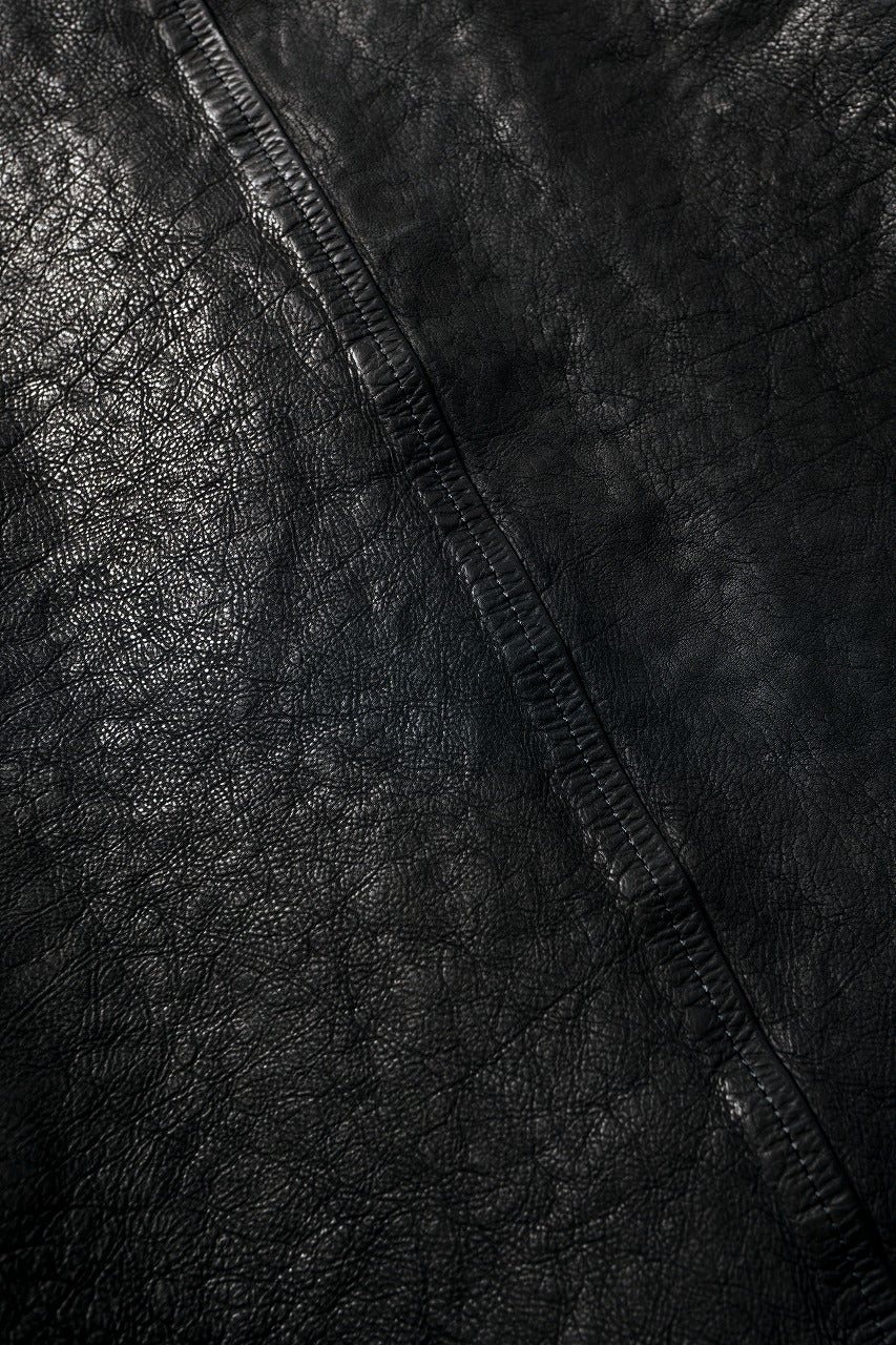 ISAMU KATAYAMA BACKLASH JAPAN CALF NATURAL DYED “GARMENT-WASH” SHIRT (BLACK)