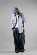 Load image into Gallery viewer, Juun.J Blended Cotton Open Collar Short Sleeve Shirt (BLUE)