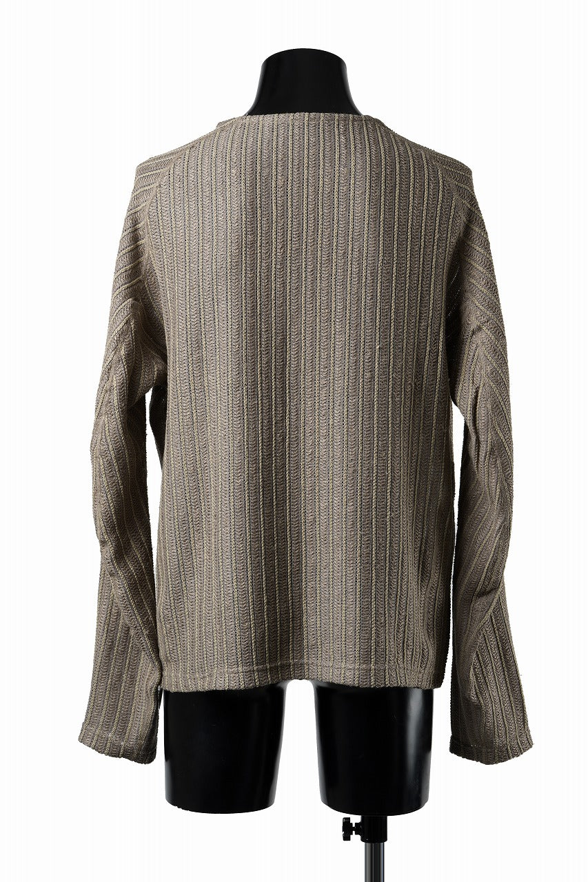 Load image into Gallery viewer, OPPOSE DUALITY WAVE LONG SLEEVE T-SHIRTS / RUSSELL KNIT JERSEY (BEIGE)