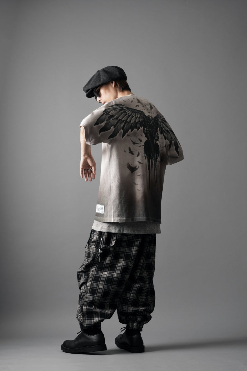 beauty : beast Full-surface S/S TEE (RAVEN / BEIGE PRINT)