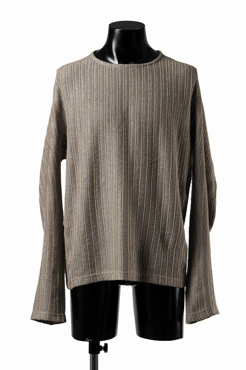 Load image into Gallery viewer, OPPOSE DUALITY WAVE LONG SLEEVE T-SHIRTS / RUSSELL KNIT JERSEY (BEIGE)