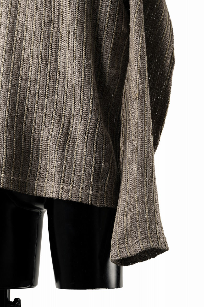 Load image into Gallery viewer, OPPOSE DUALITY WAVE LONG SLEEVE T-SHIRTS / RUSSELL KNIT JERSEY (BEIGE)