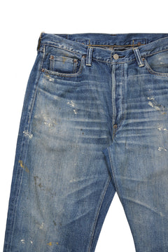 画像をギャラリービューアに読み込む, FULLCOUNT &quot;Dartford *Splatter&quot; 1937 Model Denim Pants / 11.5oz Zimbabwe Selvedge Denim (Super Smooth) (INDIGO BLUE / VINTAGE FADED)