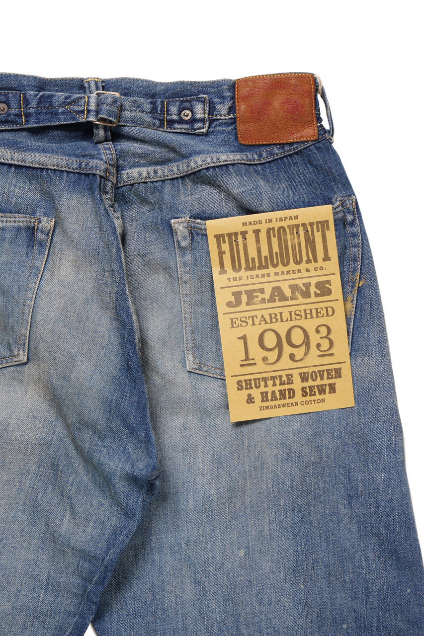 画像をギャラリービューアに読み込む, FULLCOUNT &quot;Dartford *Splatter&quot; 1937 Model Denim Pants / 11.5oz Zimbabwe Selvedge Denim (Super Smooth) (INDIGO BLUE / VINTAGE FADED)