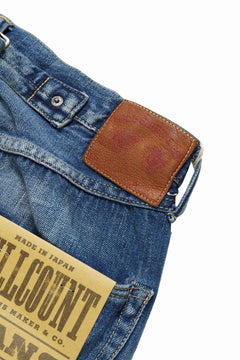 画像をギャラリービューアに読み込む, FULLCOUNT &quot;Dartford *Splatter&quot; 1937 Model Denim Pants / 11.5oz Zimbabwe Selvedge Denim (Super Smooth) (INDIGO BLUE / VINTAGE FADED)