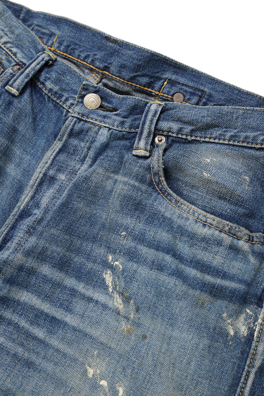 画像をギャラリービューアに読み込む, FULLCOUNT &quot;Dartford *Splatter&quot; 1937 Model Denim Pants / 11.5oz Zimbabwe Selvedge Denim (Super Smooth) (INDIGO BLUE / VINTAGE FADED)