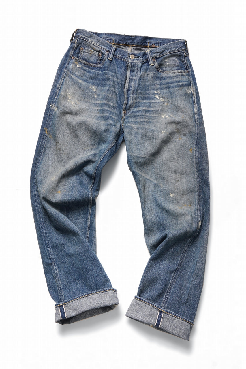 FULLCOUNT "Dartford *Splatter" 1937 Model Denim Pants / 11.5oz Zimbabwe Selvedge Denim (Super Smooth) (INDIGO BLUE / VINTAGE FADED)