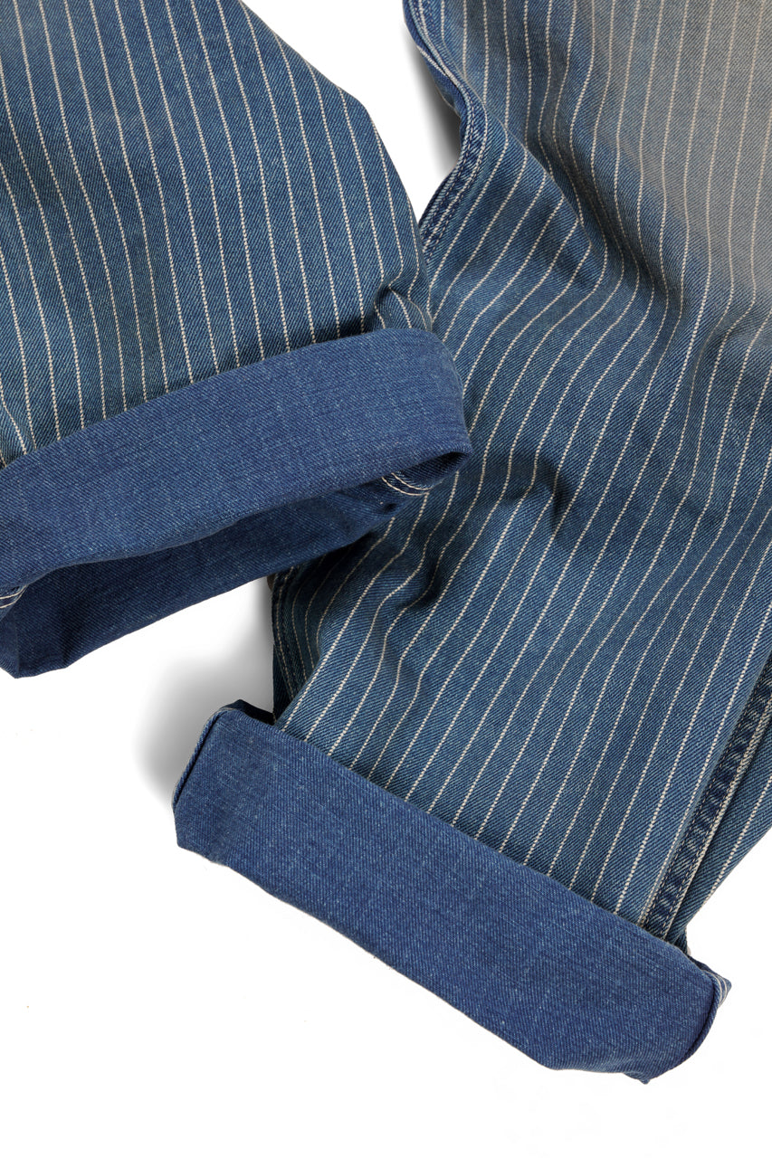 画像をギャラリービューアに読み込む, FULLCOUNT Wabash Work Pants / Slab Twill Selvedge (INDIGO BLUE / VINTAGE FADED)