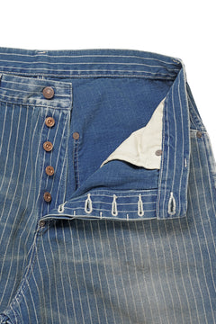 画像をギャラリービューアに読み込む, FULLCOUNT Wabash Work Pants / Slab Twill Selvedge (INDIGO BLUE / VINTAGE FADED)