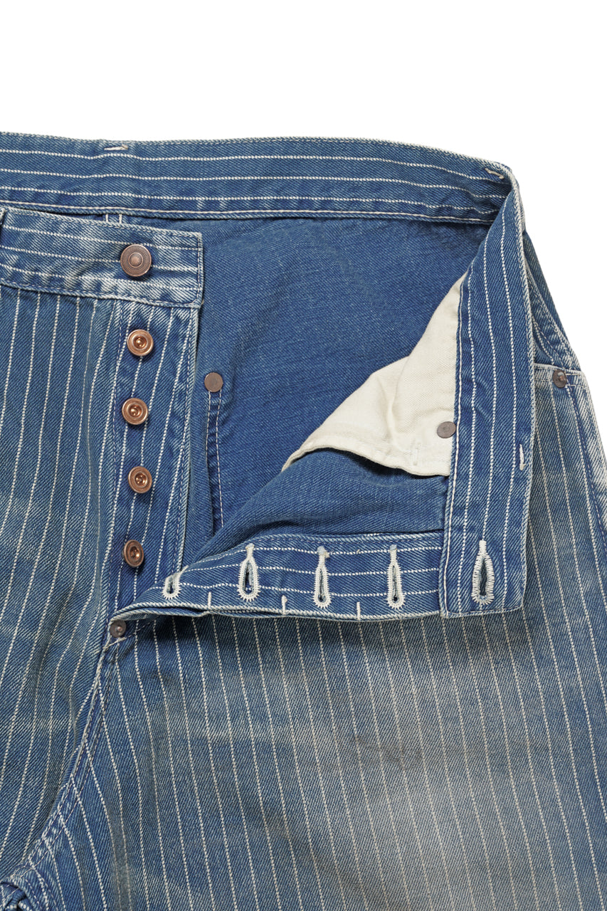 画像をギャラリービューアに読み込む, FULLCOUNT Wabash Work Pants / Slab Twill Selvedge (INDIGO BLUE / VINTAGE FADED)