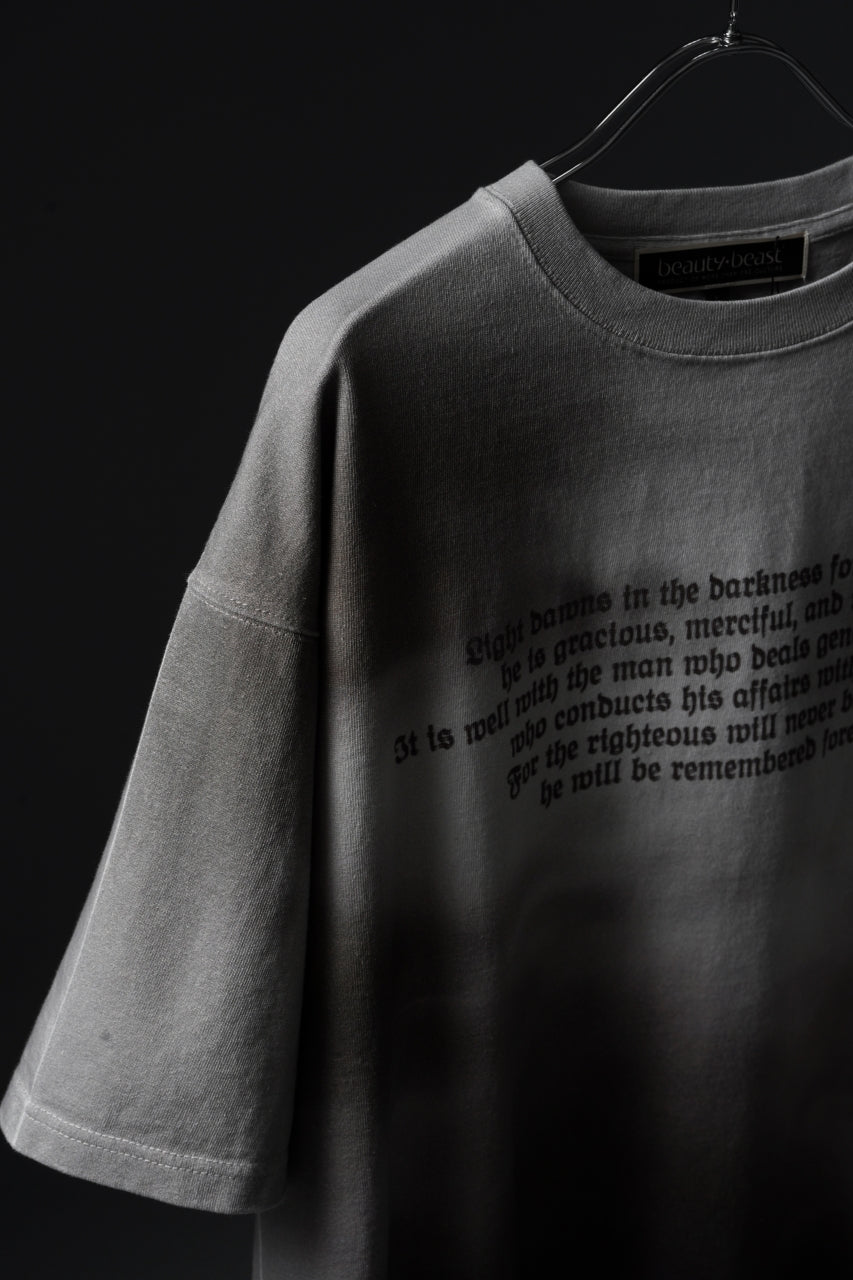 beauty : beast Full-surface S/S TEE (RAVEN / BEIGE PRINT)