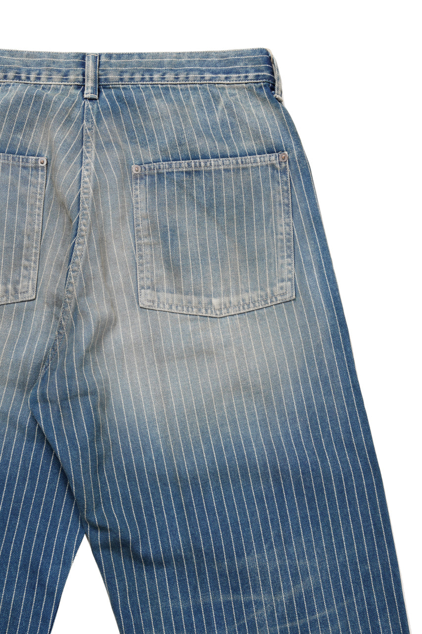画像をギャラリービューアに読み込む, FULLCOUNT Wabash Work Pants / Slab Twill Selvedge (INDIGO BLUE / VINTAGE FADED)