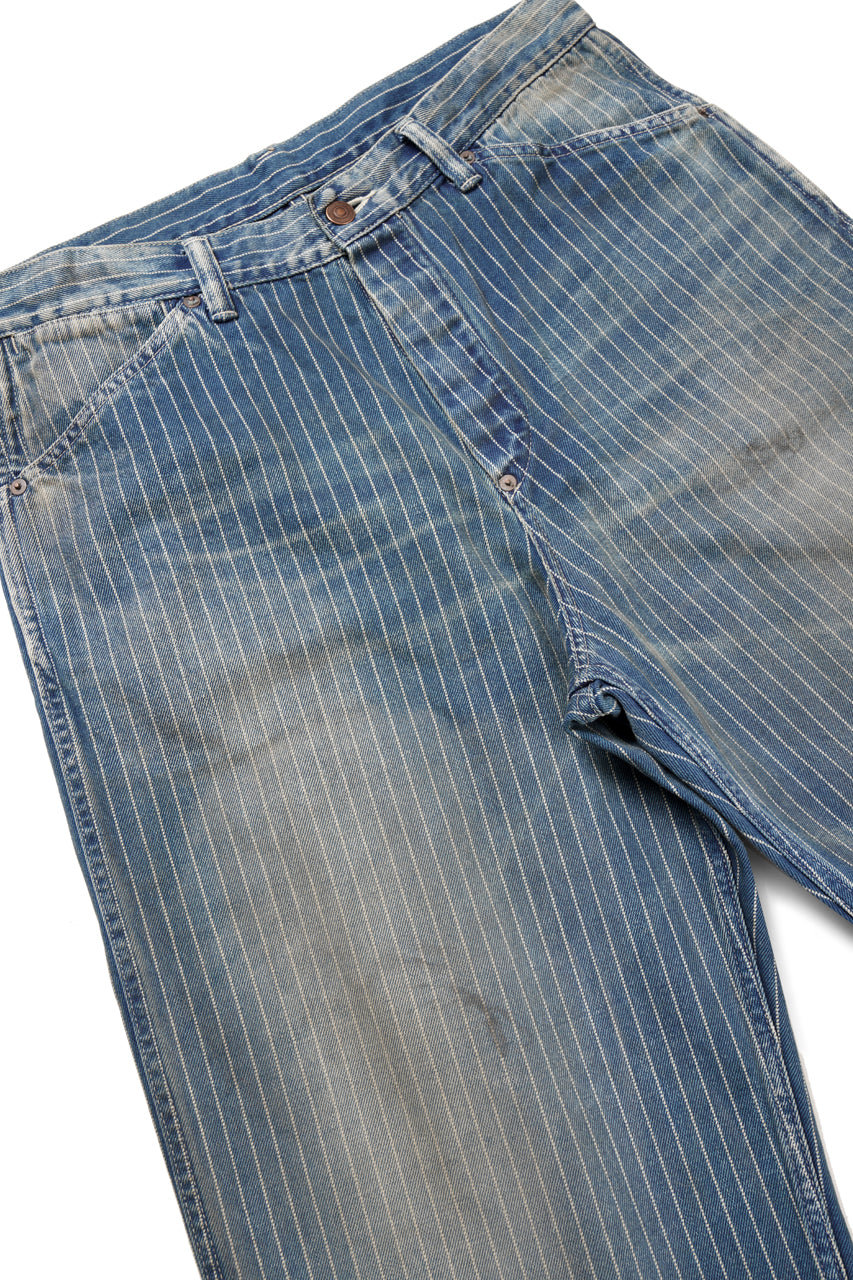 画像をギャラリービューアに読み込む, FULLCOUNT Wabash Work Pants / Slab Twill Selvedge (INDIGO BLUE / VINTAGE FADED)