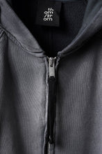 Load image into Gallery viewer, thom/krom OVERSIZED SLEEVELESS ZIP UP HOODIE / SOFT COTTON SWEAT (GREY STONE WASH SPRAY)