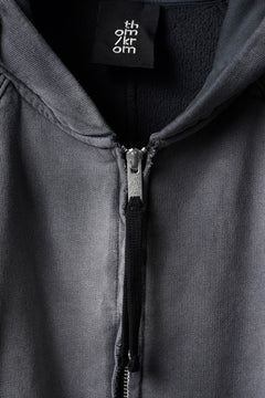 Load image into Gallery viewer, thom/krom OVERSIZED SLEEVELESS ZIP UP HOODIE / SOFT COTTON SWEAT (GREY STONE WASH SPRAY)