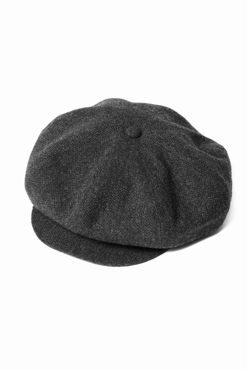 Load image into Gallery viewer, N/07 LIMITED ONE MAKE CASQUETTE / HERRING BONE WOOL (GREY)