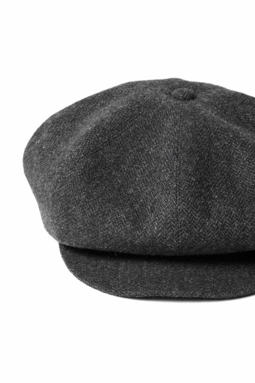 Load image into Gallery viewer, N/07 LIMITED ONE MAKE CASQUETTE / HERRING BONE WOOL (GREY)