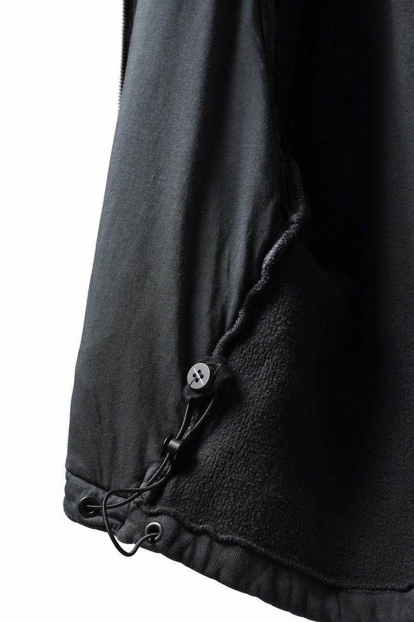 Load image into Gallery viewer, thom/krom OVERSIZED SLEEVELESS ZIP UP HOODIE / SOFT COTTON SWEAT (GREY STONE WASH SPRAY)