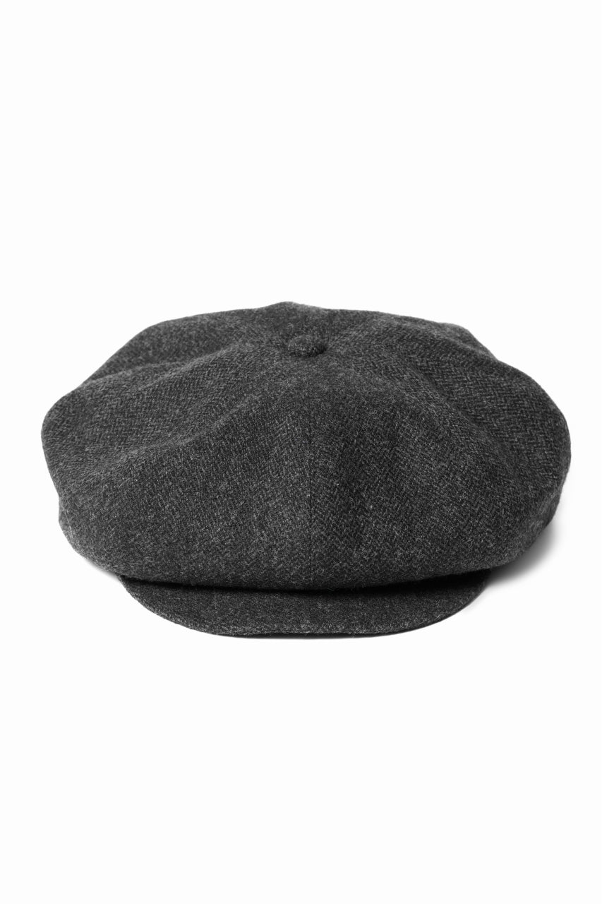 Load image into Gallery viewer, N/07 LIMITED ONE MAKE CASQUETTE / HERRING BONE WOOL (GREY)