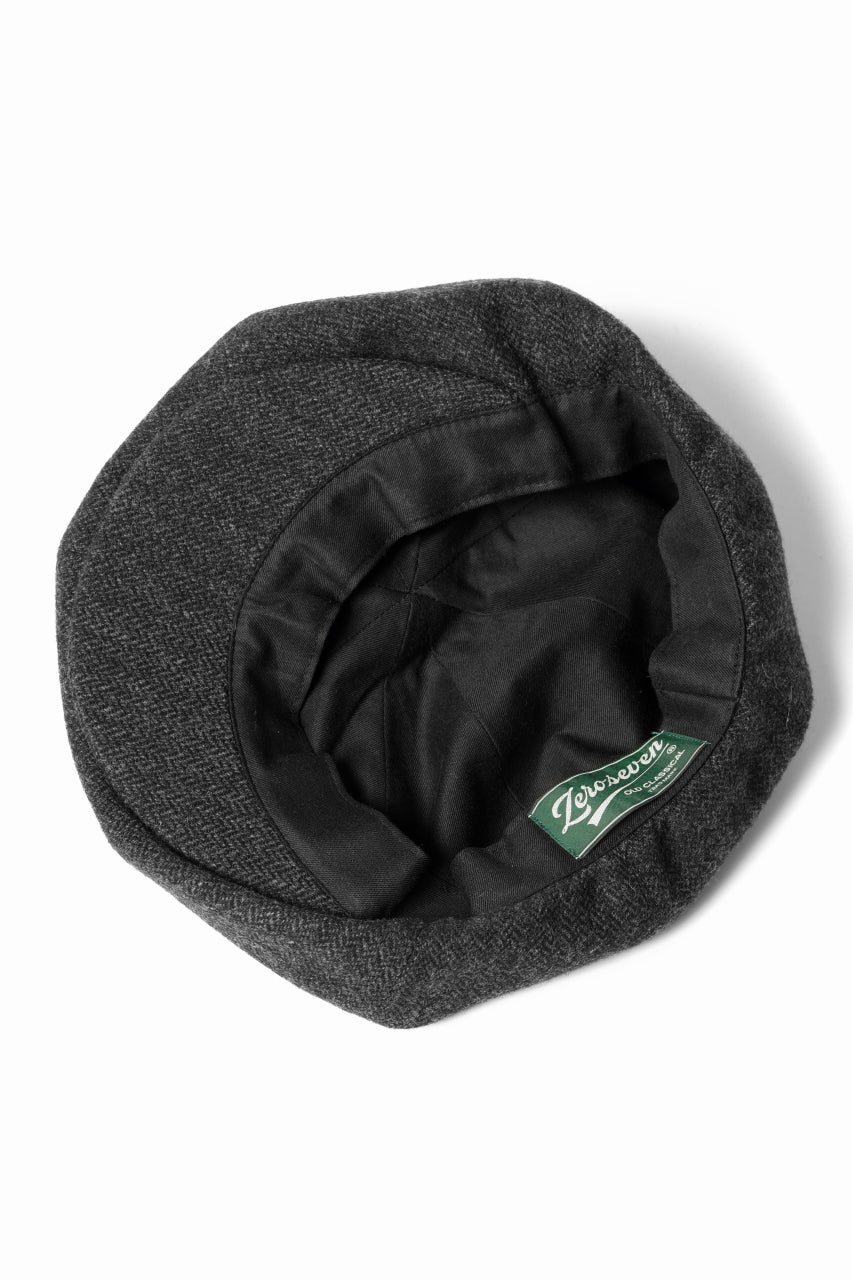 N/07 LIMITED ONE MAKE CASQUETTE / HERRING BONE WOOL (GREY)