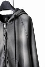 Load image into Gallery viewer, thom/krom RAGLAN SLEEVE ZIP UP HOODIE / SOFT COTTON SWEAT (GREY STONE WASH SPRAY)