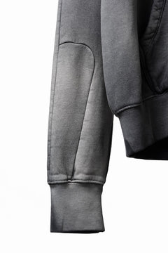 Load image into Gallery viewer, thom/krom RAGLAN SLEEVE ZIP UP HOODIE / SOFT COTTON SWEAT (GREY STONE WASH SPRAY)