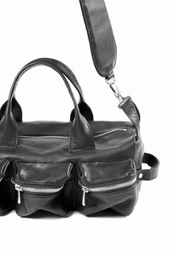 画像をギャラリービューアに読み込む, Portaille GP22 MILITARY BOSTON BAG / ROMA SOFT TANNED HORSE LEATHER (DEEP BLACK)