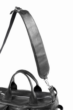 画像をギャラリービューアに読み込む, Portaille GP22 MILITARY BOSTON BAG / ROMA SOFT TANNED HORSE LEATHER (DEEP BLACK)
