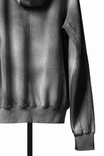 Load image into Gallery viewer, thom/krom RAGLAN SLEEVE ZIP UP HOODIE / SOFT COTTON SWEAT (GREY STONE WASH SPRAY)
