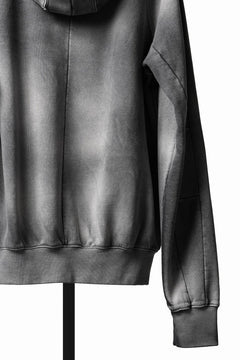 Load image into Gallery viewer, thom/krom RAGLAN SLEEVE ZIP UP HOODIE / SOFT COTTON SWEAT (GREY STONE WASH SPRAY)