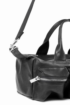 画像をギャラリービューアに読み込む, Portaille GP22 MILITARY BOSTON BAG / ROMA SOFT TANNED HORSE LEATHER (DEEP BLACK)