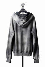 Load image into Gallery viewer, thom/krom RAGLAN SLEEVE ZIP UP HOODIE / SOFT COTTON SWEAT (GREY STONE WASH SPRAY)