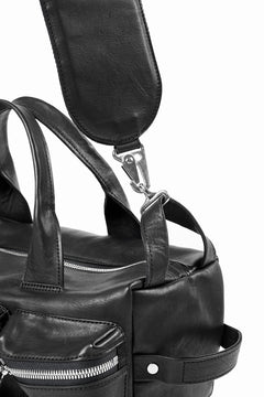 画像をギャラリービューアに読み込む, Portaille GP22 MILITARY BOSTON BAG / ROMA SOFT TANNED HORSE LEATHER (DEEP BLACK)