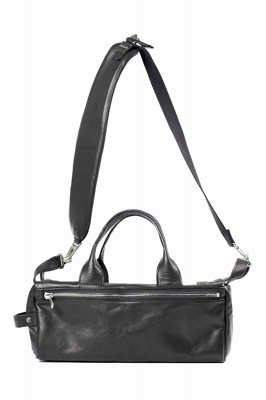 画像をギャラリービューアに読み込む, Portaille GP22 MILITARY BOSTON BAG / ROMA SOFT TANNED HORSE LEATHER (DEEP BLACK)