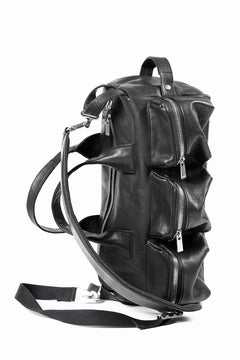 画像をギャラリービューアに読み込む, Portaille GP22 MILITARY BOSTON BAG / ROMA SOFT TANNED HORSE LEATHER (DEEP BLACK)