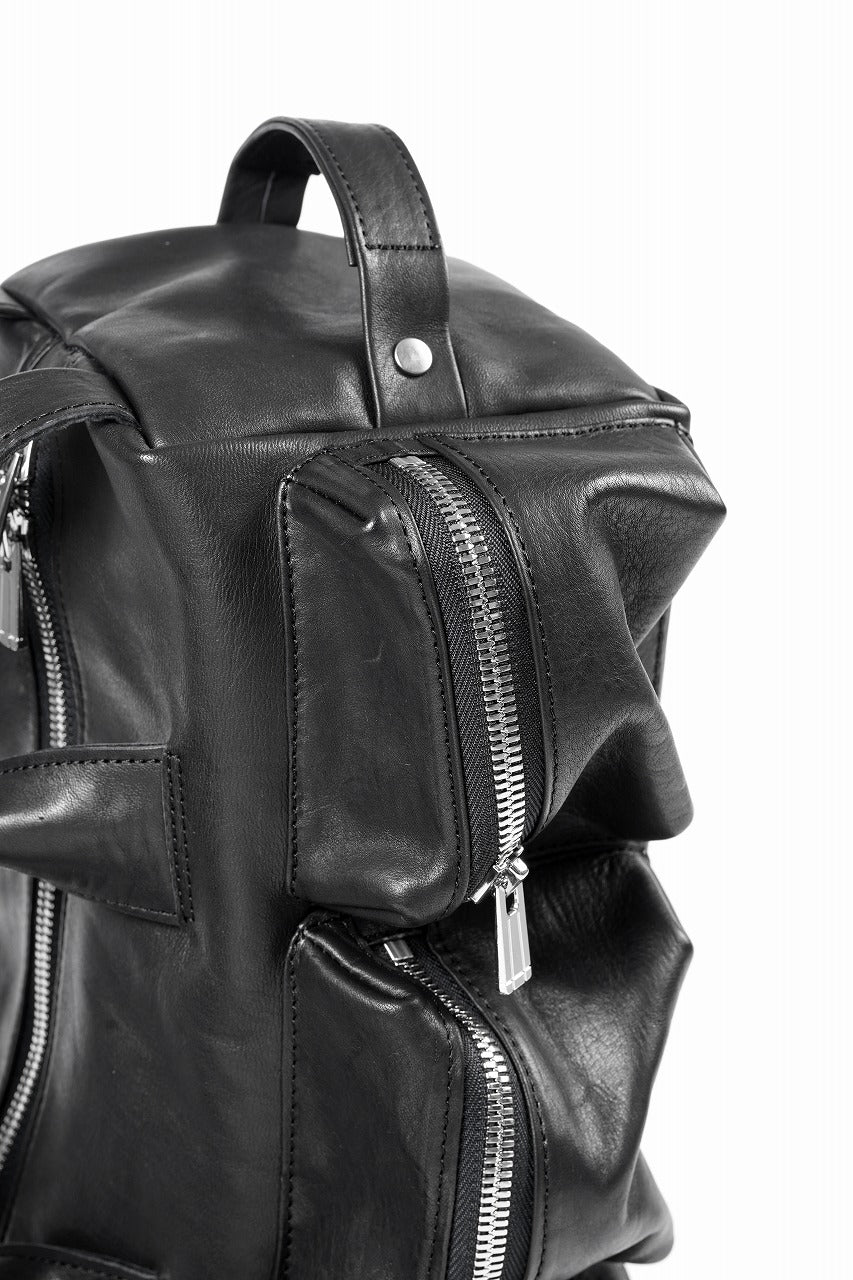 画像をギャラリービューアに読み込む, Portaille GP22 MILITARY BOSTON BAG / ROMA SOFT TANNED HORSE LEATHER (DEEP BLACK)