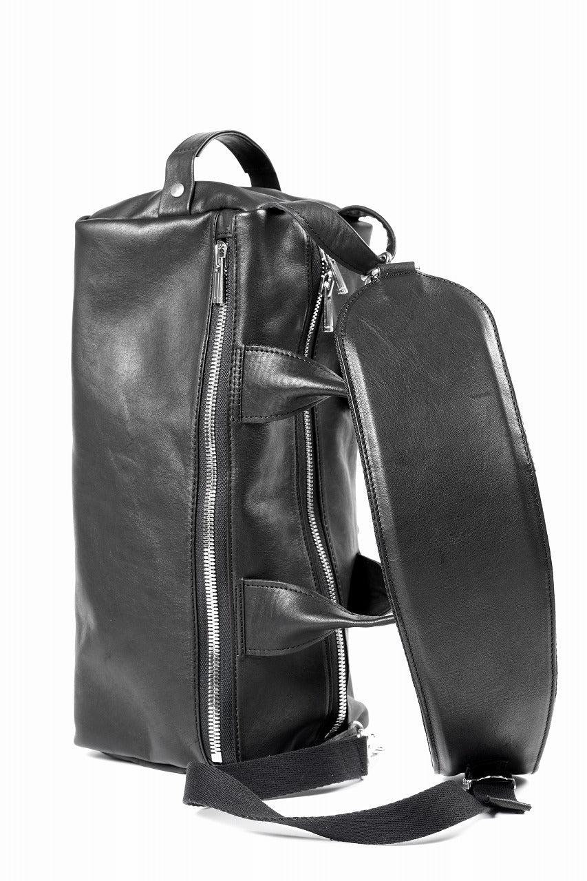 画像をギャラリービューアに読み込む, Portaille GP22 MILITARY BOSTON BAG / ROMA SOFT TANNED HORSE LEATHER (DEEP BLACK)