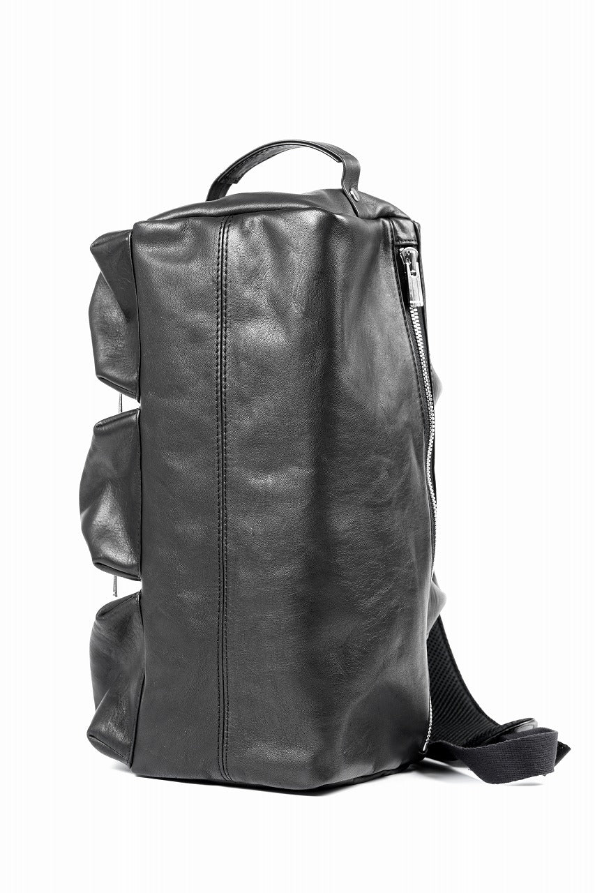 画像をギャラリービューアに読み込む, Portaille GP22 MILITARY BOSTON BAG / ROMA SOFT TANNED HORSE LEATHER (DEEP BLACK)