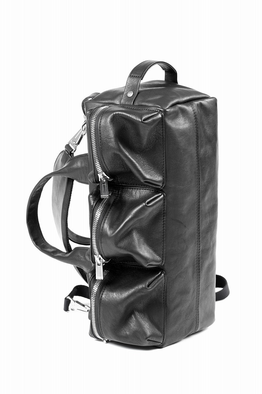 画像をギャラリービューアに読み込む, Portaille GP22 MILITARY BOSTON BAG / ROMA SOFT TANNED HORSE LEATHER (DEEP BLACK)