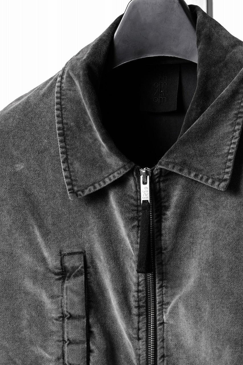 画像をギャラリービューアに読み込む, thom/krom TRUCKER JACKET / VELVET STRETCH (USED GREY)